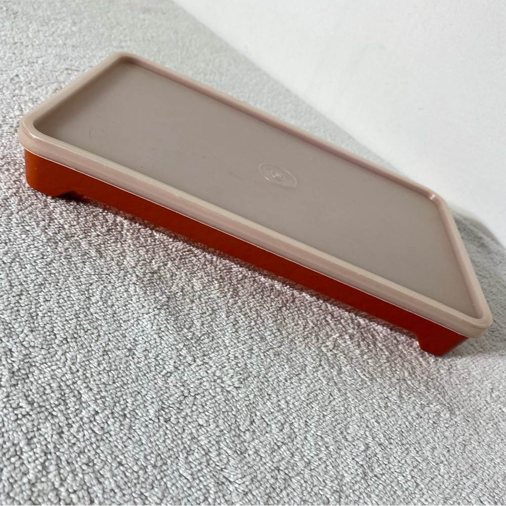 Vintage Tupperware Paprika Burnt Orange Deli Meat Keeper With Lid